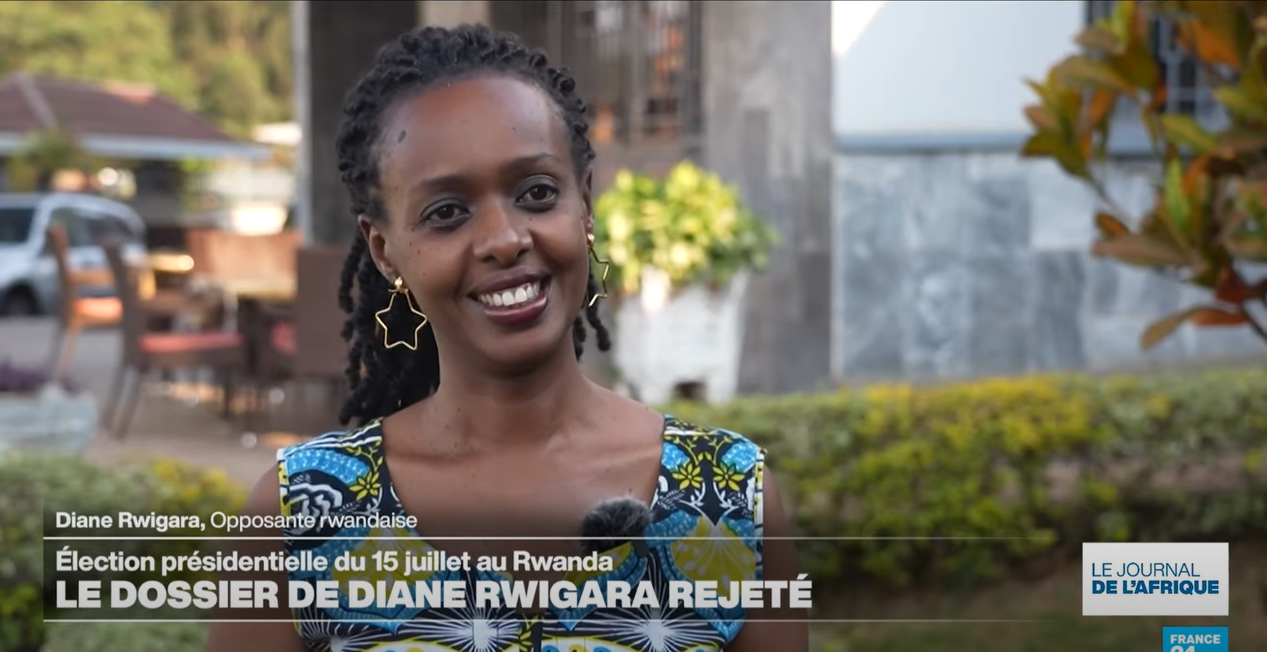 Ici au Rwanda c’est pas facile de dire c’est qui ne va pas dans le pays quand on ose s’exprimer il y a des représailles économique parfois, physiques parfois, de représailles sociales” dit par Diane Rwigara sur le camera de France 24
